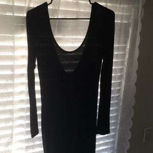 Stretchy black maxi dress